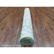 Load image into Gallery viewer, 3&#39;10&quot;x12&#39; Colorful, Anatolian Village Inspired With Large Elements, Natural Dyes Hand Knotted Soft Wool Runner Oriental Rug FWR437346