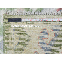 Load image into Gallery viewer, 3&#39;10&quot;x12&#39; Colorful, Anatolian Village Inspired With Large Elements, Natural Dyes Hand Knotted Soft Wool Runner Oriental Rug FWR437346