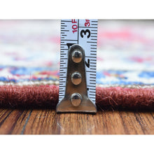 Load image into Gallery viewer, 3&#39;1&quot;x11&#39; Rich Red, Hand Knotted Afghan Super Kazak With Geometric Medallions, Natural Dyes Extra Soft Wool Runner Oriental Rug FWR437460