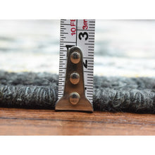 Load image into Gallery viewer, 7&#39;10&quot;x7&#39;10&quot; Olive Black, Natural Dyes Soft Wool, Hand Knotted Afghan Angora Oushak With Pop Of Color, Square Oriental Rug FWR437712