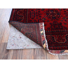 Load image into Gallery viewer, 3&#39;3&quot;x5&#39;1&quot; Angels Red, Afghan Khamyab With Geometric Pattern, Soft And Shiny Wool, Hand Knotted, Vegetable Dyes, Oriental Rug FWR4374