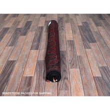 Load image into Gallery viewer, 3&#39;3&quot;x5&#39;1&quot; Angels Red, Afghan Khamyab With Geometric Pattern, Soft And Shiny Wool, Hand Knotted, Vegetable Dyes, Oriental Rug FWR4374