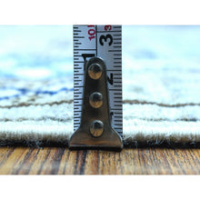 Load image into Gallery viewer, 4&#39;x9&#39;9&quot; Cloud Gray, Soft Wool Hand Knotted, Afghan Ersari With Hutchlu Design, Soft And Lush Pile Vegetable Dyes, Wide Runner Oriental Rug FWR438042