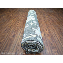 Load image into Gallery viewer, 11&#39;9&quot;x17&#39;7&quot; Olive Black, Afghan Angora Oushak with Colorful Motifs Natural Dyes, Soft Wool Hand Knotted, Oversized Oriental Rug FWR438132