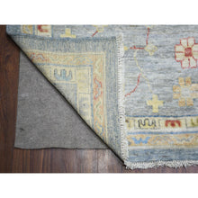 Load image into Gallery viewer, 12&#39;x16&#39; Cadet Gray, Organic Wool Hand Knotted, Afghan Angora Oushak With All Over Leaf Design Natural Dyes, Oversized Oriental Rug FWR438144