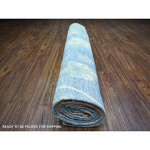 Load image into Gallery viewer, 12&#39;x16&#39; Cadet Gray, Organic Wool Hand Knotted, Afghan Angora Oushak With All Over Leaf Design Natural Dyes, Oversized Oriental Rug FWR438144