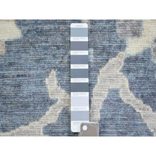 Load image into Gallery viewer, 11&#39;9&quot;x15&#39;7&quot; Jet Gray, Soft Wool Hand Knotted, Afghan Angora Oushak With All Over Design Vegetable Dyes, Oversized Oriental Rug FWR438162