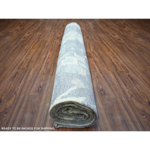 Load image into Gallery viewer, 11&#39;9&quot;x15&#39;7&quot; Jet Gray, Soft Wool Hand Knotted, Afghan Angora Oushak With All Over Design Vegetable Dyes, Oversized Oriental Rug FWR438162