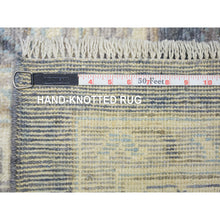 Load image into Gallery viewer, 11&#39;9&quot;x15&#39;7&quot; Jet Gray, Soft Wool Hand Knotted, Afghan Angora Oushak With All Over Design Vegetable Dyes, Oversized Oriental Rug FWR438162