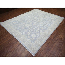 Load image into Gallery viewer, 7&#39;10&quot;x9&#39;7&quot; Cloud Gray, White Wash Peshawar With All Over Design, Natural Wool Hand Knotted Oriental Rug FWR438210