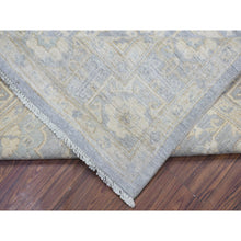 Load image into Gallery viewer, 7&#39;10&quot;x9&#39;7&quot; Cloud Gray, White Wash Peshawar With All Over Design, Natural Wool Hand Knotted Oriental Rug FWR438210