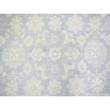 Load image into Gallery viewer, 7&#39;10&quot;x9&#39;7&quot; Cloud Gray, White Wash Peshawar With All Over Design, Natural Wool Hand Knotted Oriental Rug FWR438210