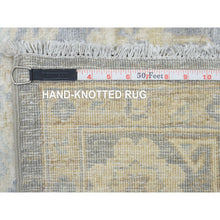 Load image into Gallery viewer, 7&#39;10&quot;x9&#39;7&quot; Cloud Gray, White Wash Peshawar With All Over Design, Natural Wool Hand Knotted Oriental Rug FWR438210