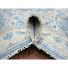 Load image into Gallery viewer, 8&#39;2&quot;x9&#39;8&quot; Blueish Gray, Hand Knotted Finer Peshawar with Mahal Design, Densely Woven Natural Dyes, Soft Wool, Oriental Rug FWR438312