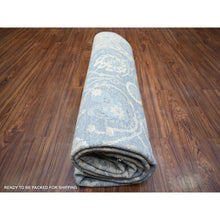 Load image into Gallery viewer, 8&#39;2&quot;x9&#39;8&quot; Blueish Gray, Hand Knotted Finer Peshawar with Mahal Design, Densely Woven Natural Dyes, Soft Wool, Oriental Rug FWR438312