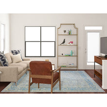 Load image into Gallery viewer, 8&#39;x10&#39; Cloud Gray, Extra Soft Wool Hand Knotted, Finer Peshawar With Mahal Design, Dense Weave Vegetable Dyes, Oriental Rug FWR438318