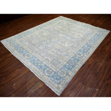 Load image into Gallery viewer, 8&#39;x10&#39; Cloud Gray, Extra Soft Wool Hand Knotted, Finer Peshawar With Mahal Design, Dense Weave Vegetable Dyes, Oriental Rug FWR438318