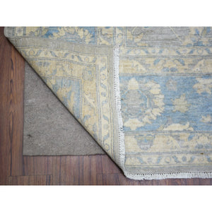 8'x10' Cloud Gray, Extra Soft Wool Hand Knotted, Finer Peshawar With Mahal Design, Dense Weave Vegetable Dyes, Oriental Rug FWR438318