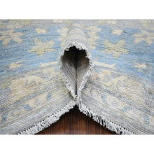 Load image into Gallery viewer, 8&#39;x10&#39; Cloud Gray, Extra Soft Wool Hand Knotted, Finer Peshawar With Mahal Design, Dense Weave Vegetable Dyes, Oriental Rug FWR438318