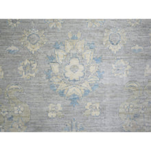 Load image into Gallery viewer, 8&#39;x10&#39; Cloud Gray, Extra Soft Wool Hand Knotted, Finer Peshawar With Mahal Design, Dense Weave Vegetable Dyes, Oriental Rug FWR438318