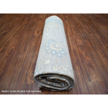 Load image into Gallery viewer, 8&#39;x10&#39; Cloud Gray, Extra Soft Wool Hand Knotted, Finer Peshawar With Mahal Design, Dense Weave Vegetable Dyes, Oriental Rug FWR438318