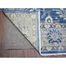 Load image into Gallery viewer, 5&#39;10&quot;x9&#39;1&quot; Sapphire Blue, Pure Wool Hand Knotted, Finer Peshawar With Mahal Design, Densely Woven Natural Dyes, Oriental Rug FWR438336