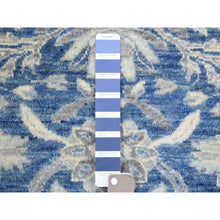 Load image into Gallery viewer, 5&#39;10&quot;x9&#39;1&quot; Sapphire Blue, Pure Wool Hand Knotted, Finer Peshawar With Mahal Design, Densely Woven Natural Dyes, Oriental Rug FWR438336
