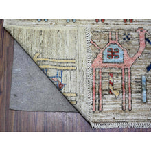Load image into Gallery viewer, 8&#39;x9&#39;8&quot; Beige, Hand Knotted Anatolian Village Inspired With All Over Camel Figurines, Vegetable Dyes Extra Soft Wool, Oriental Rug FWR438558