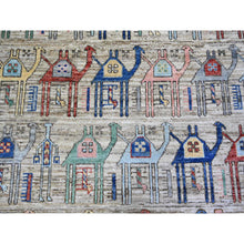 Load image into Gallery viewer, 8&#39;x9&#39;8&quot; Beige, Hand Knotted Anatolian Village Inspired With All Over Camel Figurines, Vegetable Dyes Extra Soft Wool, Oriental Rug FWR438558