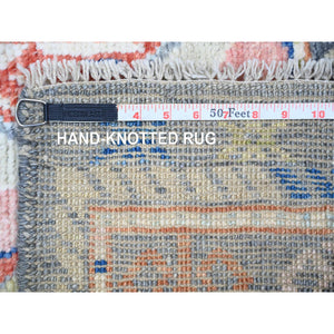 5'10"x9'1" Colorful, Extra Soft Wool Hand Knotted, Anatolian Village Inspired with Triangles Design Natural Dyes, Oriental Rug FWR438588