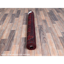 Load image into Gallery viewer, 3&#39;5&quot;x4&#39;10&quot; Chili Red, Afghan Khamyab With Tribal Design, Hand Knotted, Soft And Velvety Wool, Vegetable Dyes, Oriental Rug FWR4380
