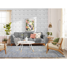 Load image into Gallery viewer, 6&#39;x8&#39;6&quot; Silver Gray, Anatolian Village Inspired With Geometric Design Natural Dyes, Soft And Shiny Wool Pile Hand Knotted, Oriental Rug FWR438600