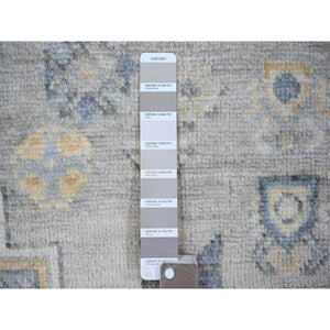 6'x8'6" Silver Gray, Anatolian Village Inspired With Geometric Design Natural Dyes, Soft And Shiny Wool Pile Hand Knotted, Oriental Rug FWR438600