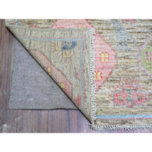 Load image into Gallery viewer, 6&#39;1&quot;x9&#39; Silver Gray, Hand Knotted Anatolian Village Inspired Geometric Medallions With Animal Figurines, Vegetable Dyes Pure Wool, Oriental Rug FWR438606