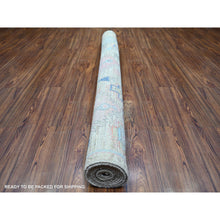 Load image into Gallery viewer, 6&#39;1&quot;x9&#39; Silver Gray, Hand Knotted Anatolian Village Inspired Geometric Medallions With Animal Figurines, Vegetable Dyes Pure Wool, Oriental Rug FWR438606