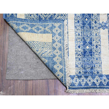 Load image into Gallery viewer, 6&#39;2&quot;x8&#39;8&quot; Medium Sapphire, Fine Peshawar With Intricate Geometric Motifs Dense Weave, Natural Wool Hand Knotted, Oriental Rug FWR438630
