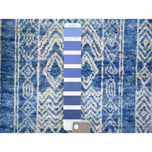 Load image into Gallery viewer, 6&#39;2&quot;x8&#39;8&quot; Medium Sapphire, Fine Peshawar With Intricate Geometric Motifs Dense Weave, Natural Wool Hand Knotted, Oriental Rug FWR438630