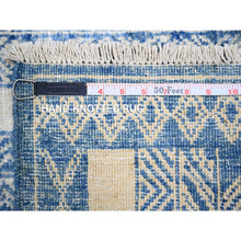 Load image into Gallery viewer, 6&#39;2&quot;x8&#39;8&quot; Medium Sapphire, Fine Peshawar With Intricate Geometric Motifs Dense Weave, Natural Wool Hand Knotted, Oriental Rug FWR438630