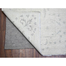 Load image into Gallery viewer, 9&#39;9&quot;x13&#39;9&quot; Ivory, White Wash Peshawar With Repetitive Geometric Medallions, Soft Wool Hand Knotted, Oriental Rug FWR438672