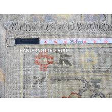 Load image into Gallery viewer, 8&#39;x9&#39;9&quot; Light Gray, Vegetable Dyes Extra Soft Wool, Hand Knotted Finer Peshawar With Heriz Design, Dense Weave, Oriental Rug FWR438738