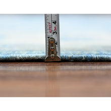 Load image into Gallery viewer, 9&#39;10&quot;x14&#39; Cerulean Blue, Vegetable Dyes Organic Wool, Hand Knotted Finer Peshawar With Heriz Medallion Design, Dense Weave, Oriental Rug FWR438774