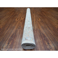 Load image into Gallery viewer, 6&#39;x9&#39; Beige, Dense Weave Vegetable Dyes, Extra Soft Wool Hand Knotted, Finer Peshawar With Karajeh Design, Oriental Rug FWR438858