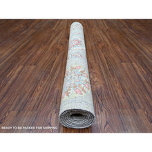 Load image into Gallery viewer, 4&#39;x5&#39;10&quot; Tan Color, Natural Dyes Pure Wool, Hand Knotted Finer Peshawar With Uzbek Suzani Design, Densely Woven, Oriental Rug FWR438876