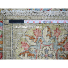 Load image into Gallery viewer, 4&#39;x5&#39;10&quot; Tan Color, Natural Dyes Pure Wool, Hand Knotted Finer Peshawar With Uzbek Suzani Design, Densely Woven, Oriental Rug FWR438876