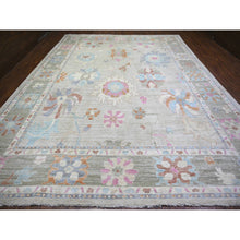 Load image into Gallery viewer, 11&#39;10&quot;x15&#39;5&quot; Light Gray, Vegetable Dyes Soft Wool, Hand Knotted Afghan Angora Oushak with All Over Motifs, Oversized Oriental Rug FWR438882
