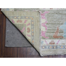 Load image into Gallery viewer, 11&#39;10&quot;x15&#39;5&quot; Light Gray, Vegetable Dyes Soft Wool, Hand Knotted Afghan Angora Oushak with All Over Motifs, Oversized Oriental Rug FWR438882