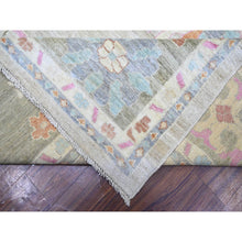 Load image into Gallery viewer, 11&#39;10&quot;x15&#39;5&quot; Light Gray, Vegetable Dyes Soft Wool, Hand Knotted Afghan Angora Oushak with All Over Motifs, Oversized Oriental Rug FWR438882