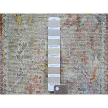 Load image into Gallery viewer, 2&#39;6&quot;x19&#39;8&quot; Sage Gray, Afghan Angora Oushak With Vegetable Dyes, Organic Wool Hand Knotted, Xl Runner Oriental Rug FWR439074