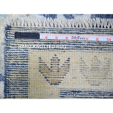 Load image into Gallery viewer, 9&#39;9&quot;x14&#39;2&quot; Aegean Blue, Afghan Angora Oushak With All Over Leaf Design, Vegetable Dyes, Soft Wool, Hand Knotted, Oriental Rug FWR439446