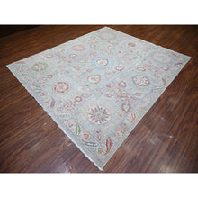 Load image into Gallery viewer, 8&#39;1&quot;x9&#39;3&quot; Tan Color, Finer Peshawar With Uzbek Suzani Design, Densely Woven Natural Dyes, Pure Wool Hand Knotted, Oriental Rug FWR439476